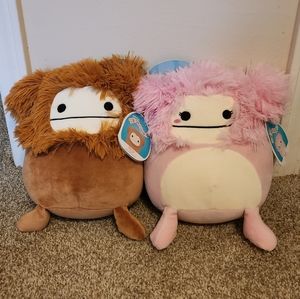 Squishmallow Ben and Brina bigfoot rare NWT